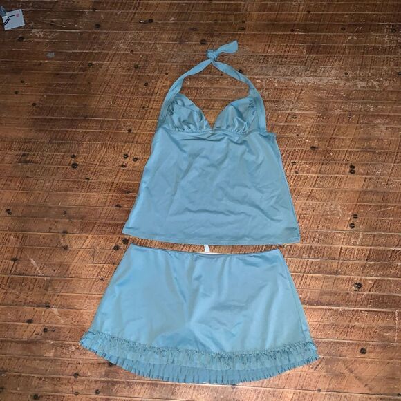 J Crew safe greet halter tankini and skirt S swimsuit - Picture 1 of 3